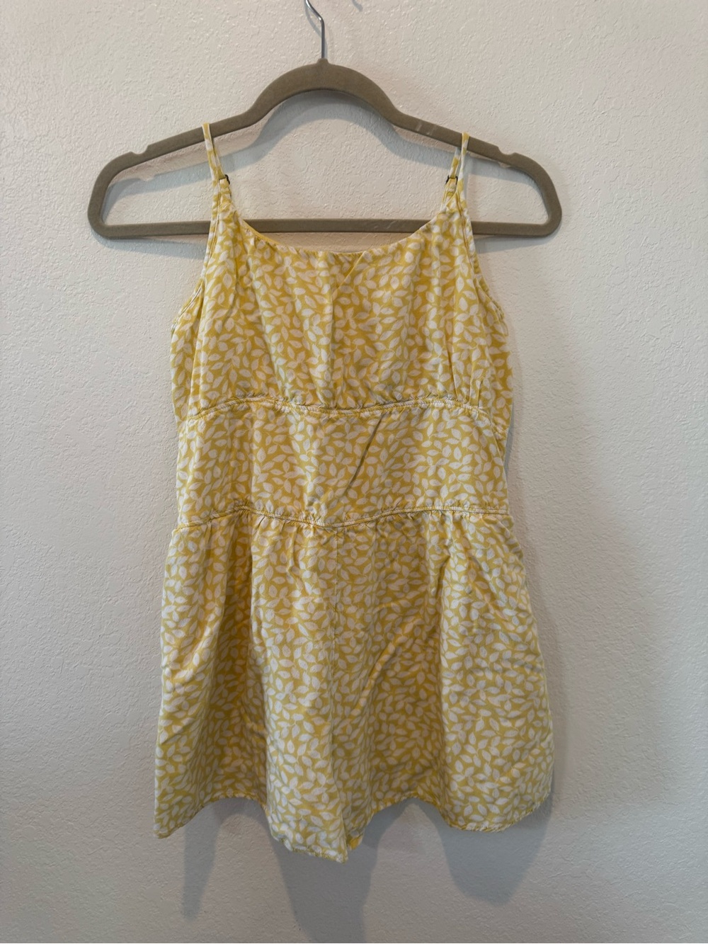 abercrombie kids Yellow Shirred Romper